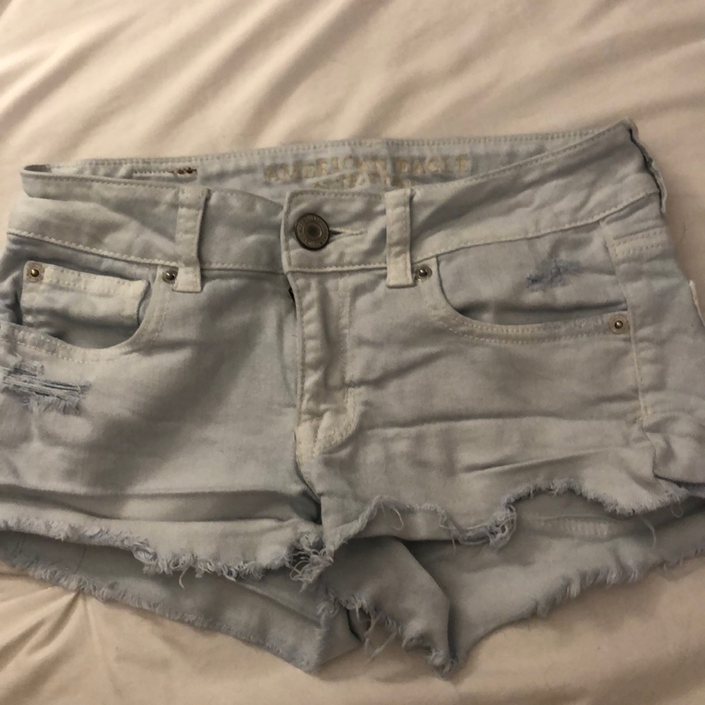 American Eagle Light Wash Jean Shorts
